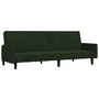 Voir la diapositive 2 : VIDAXL Canape-lit a 2 places vert fonce velours