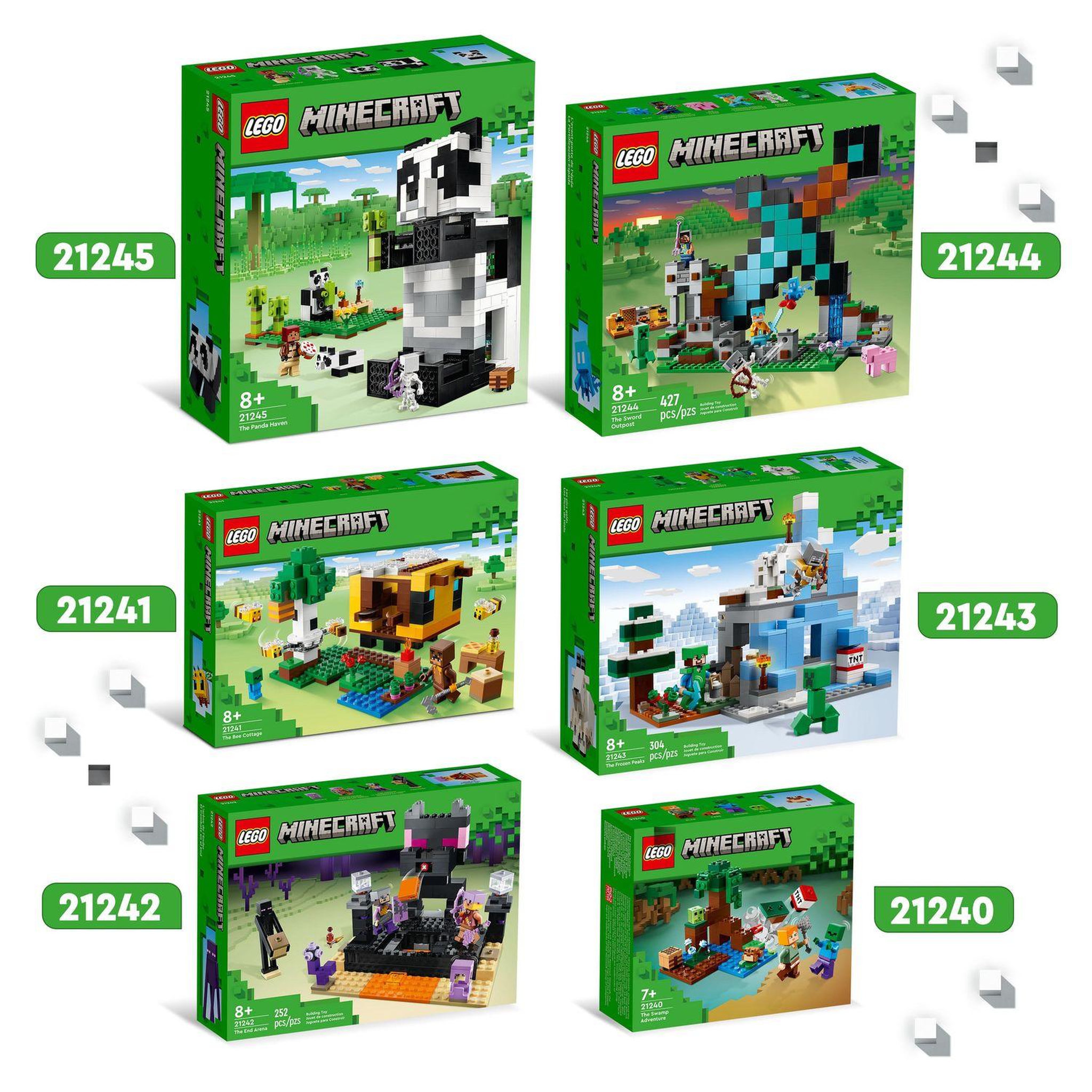 Voir la diapositive 7 : LEGO Minecraft  21241 La cabane Abeille, Jouet, Ferme avec Maison, Zombie et Figurines Animaux