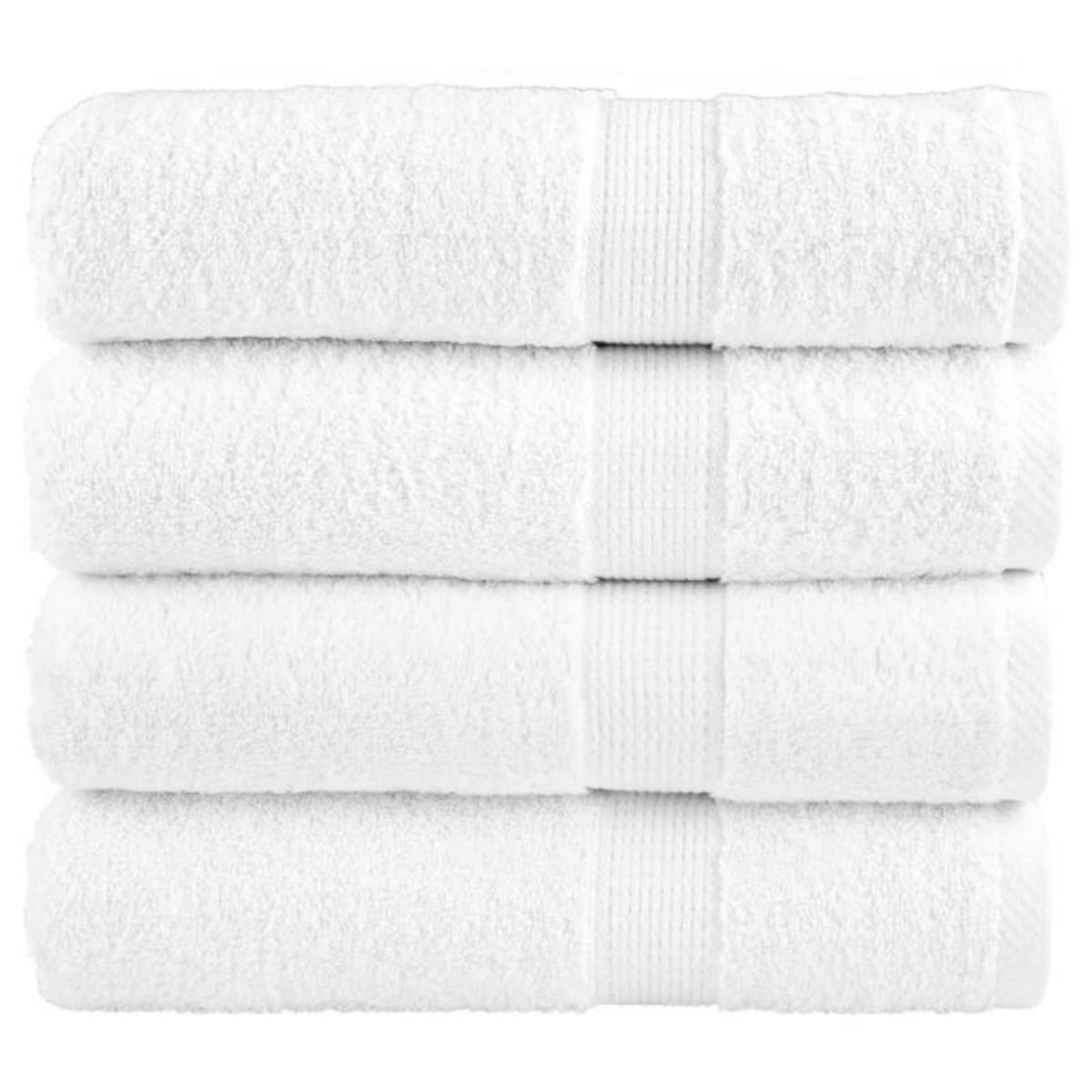 VIDAXL Essuie mains de qualité supérieure SOLUND 4 pcs blanc 600 g m²