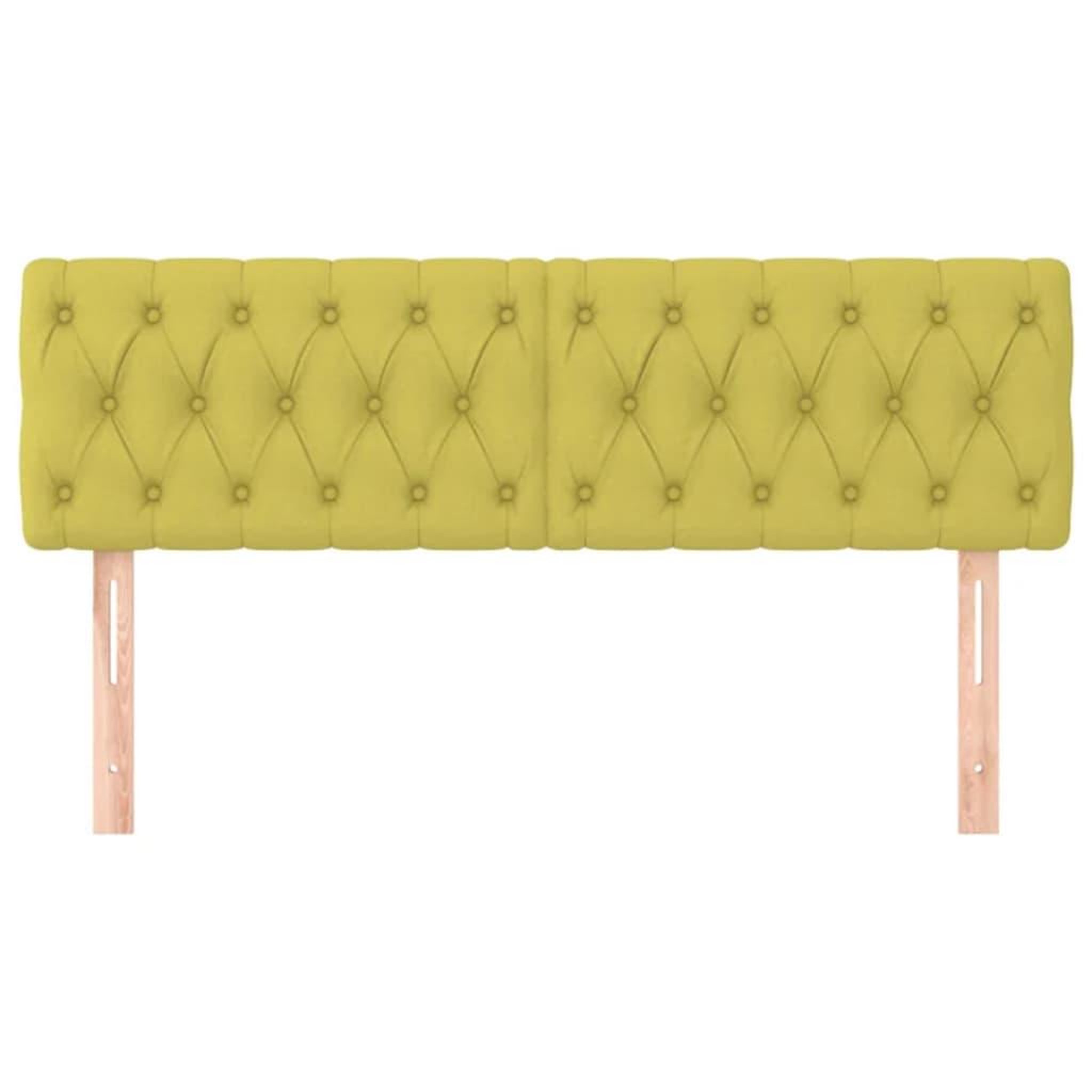 Voir la diapositive 3 : VIDAXL Tetes de lit 2 pcs Vert 72x7x78/88 cm Tissu