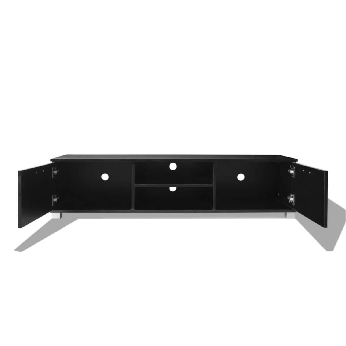 VIDAXL Meuble TV Noir brillant 140x40,5x35 cm