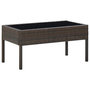 Voir la diapositive 1 : VIDAXL Table de jardin Marron 75x40x37 cm Resine tressee