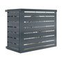 Voir la diapositive 1 : ID MARKET Cache climatiseur en métal gris anthracite protection unité extérieur 95 x 50 x 80 CM