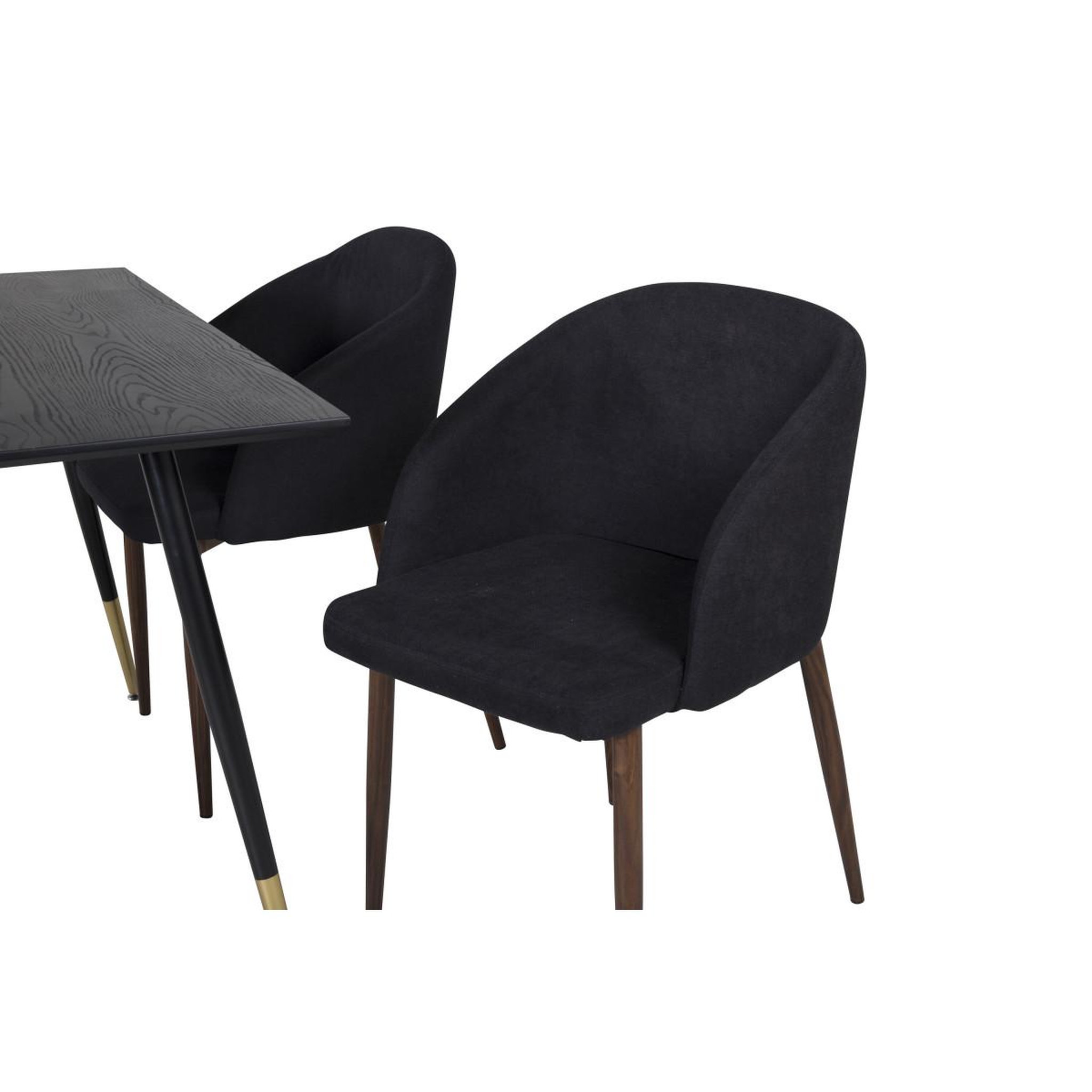 Voir la diapositive 5 : Paris Prix Ensemble table à manger & 4 chaises  dipp & arch  120cm noir