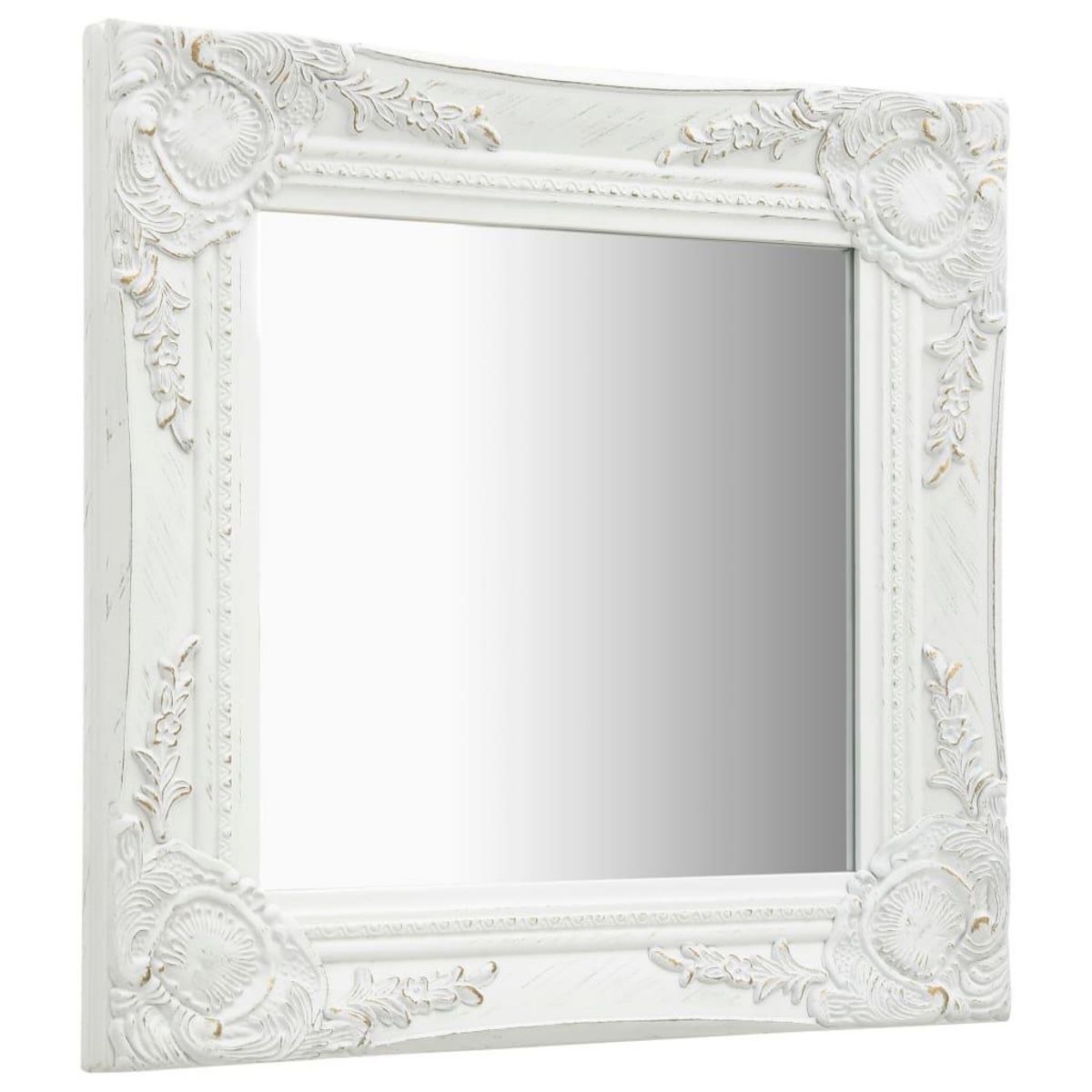 VIDAXL Miroir mural style baroque 40x40 cm Blanc