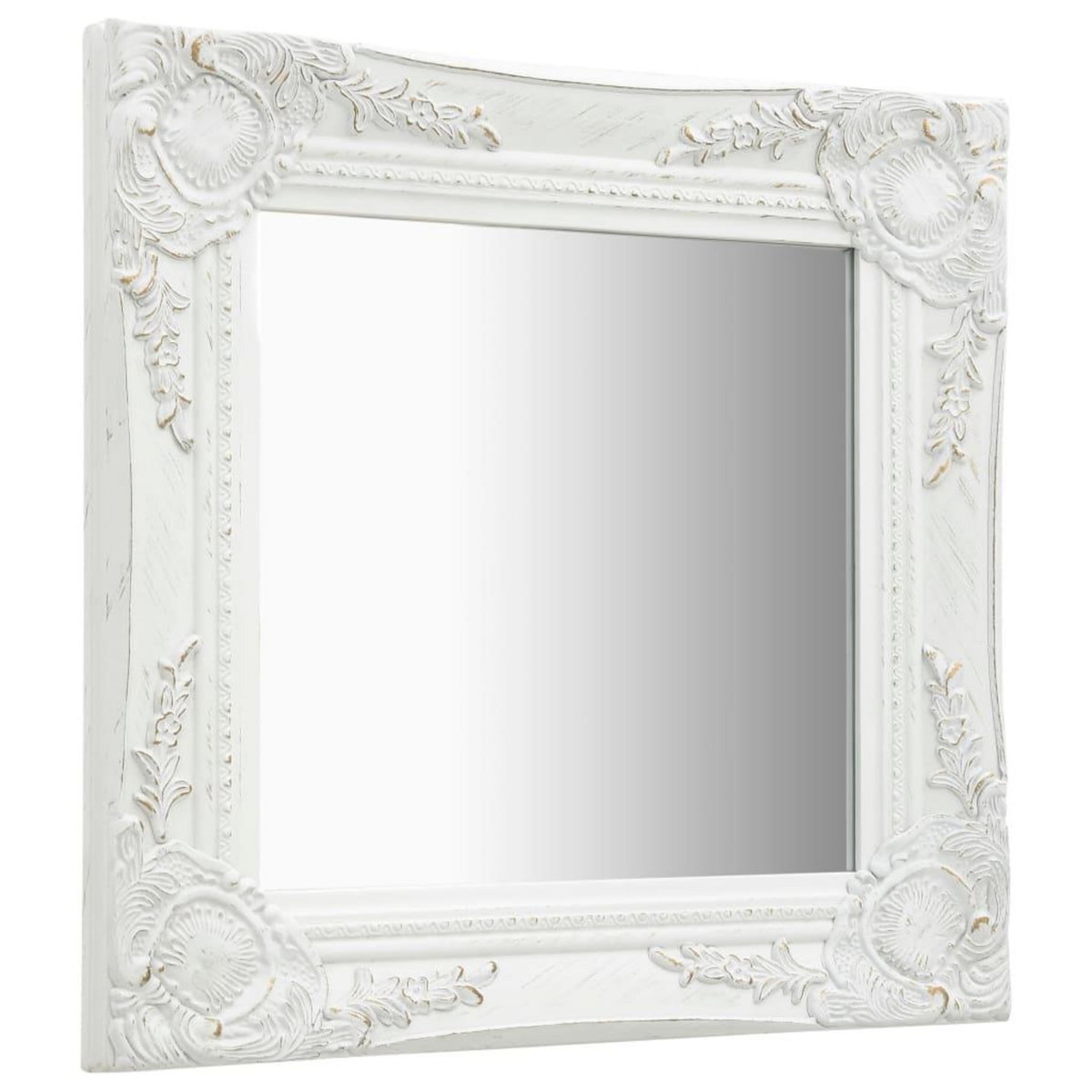VIDAXL Miroir mural style baroque 40x40 cm Blanc