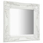 Voir la diapositive 2 : VIDAXL Miroir mural style baroque 40x40 cm Blanc