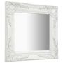 Voir la diapositive 2 : VIDAXL Miroir mural style baroque 40x40 cm Blanc