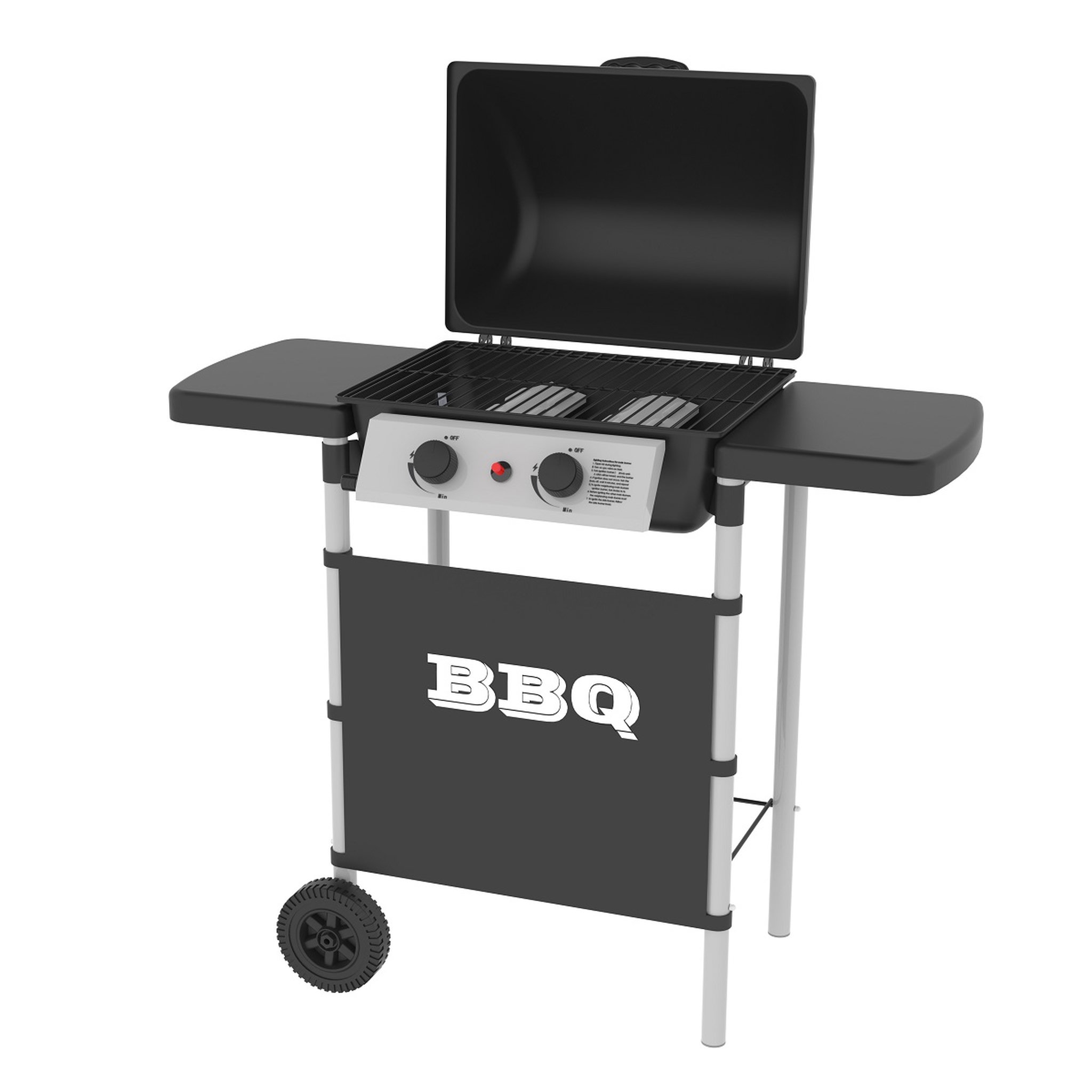 Voir la diapositive 2 : Barbecue à gaz en acier 2 brûleurs