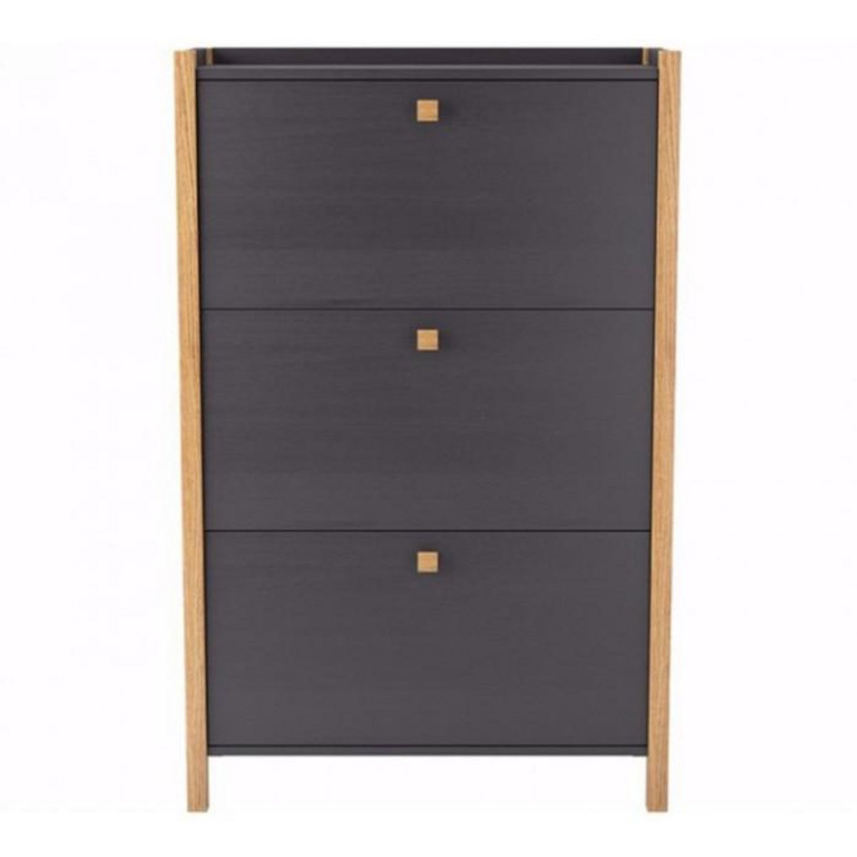 Paris Prix Meuble à Chaussures 3 Compartiments  Hannover  121cm Gris