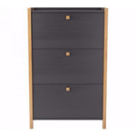 Paris Prix Meuble à Chaussures 3 Compartiments  Hannover  121cm Gris