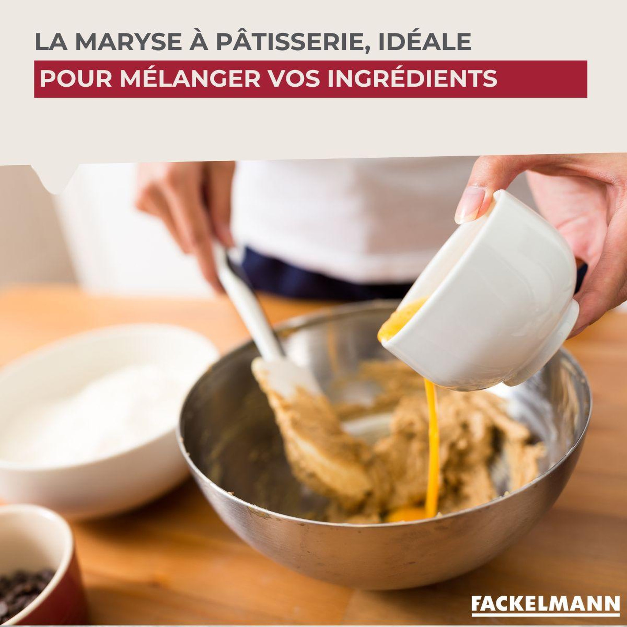 Voir la diapositive 4 : Fackelmann Ensemble de 2 maryses de pâtisserie et de cuisine manche en résine de 52 cm fackelmann