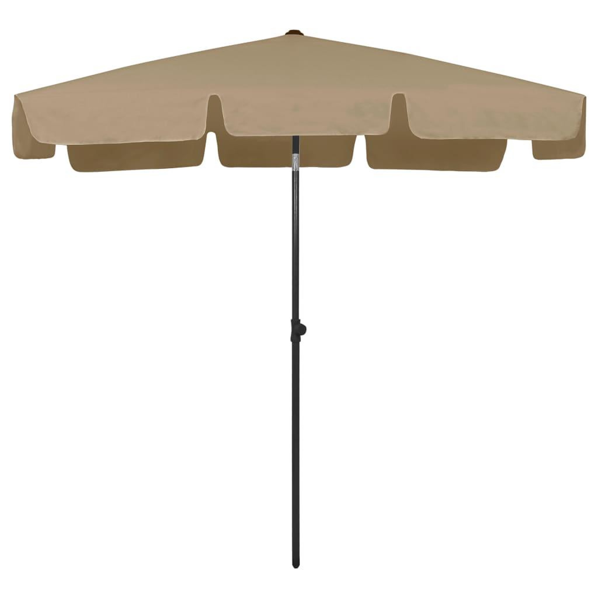 Voir la diapositive 2 : VIDAXL Parasol de plage taupe 200x125 cm