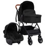 Voir la diapositive 1 : VIDAXL Poussette pour bebe 3-en-1 Anthracite et noir Acier