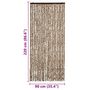 Voir la diapositive 6 : VIDAXL Moustiquaire Beige et marron 90x220 cm Chenille