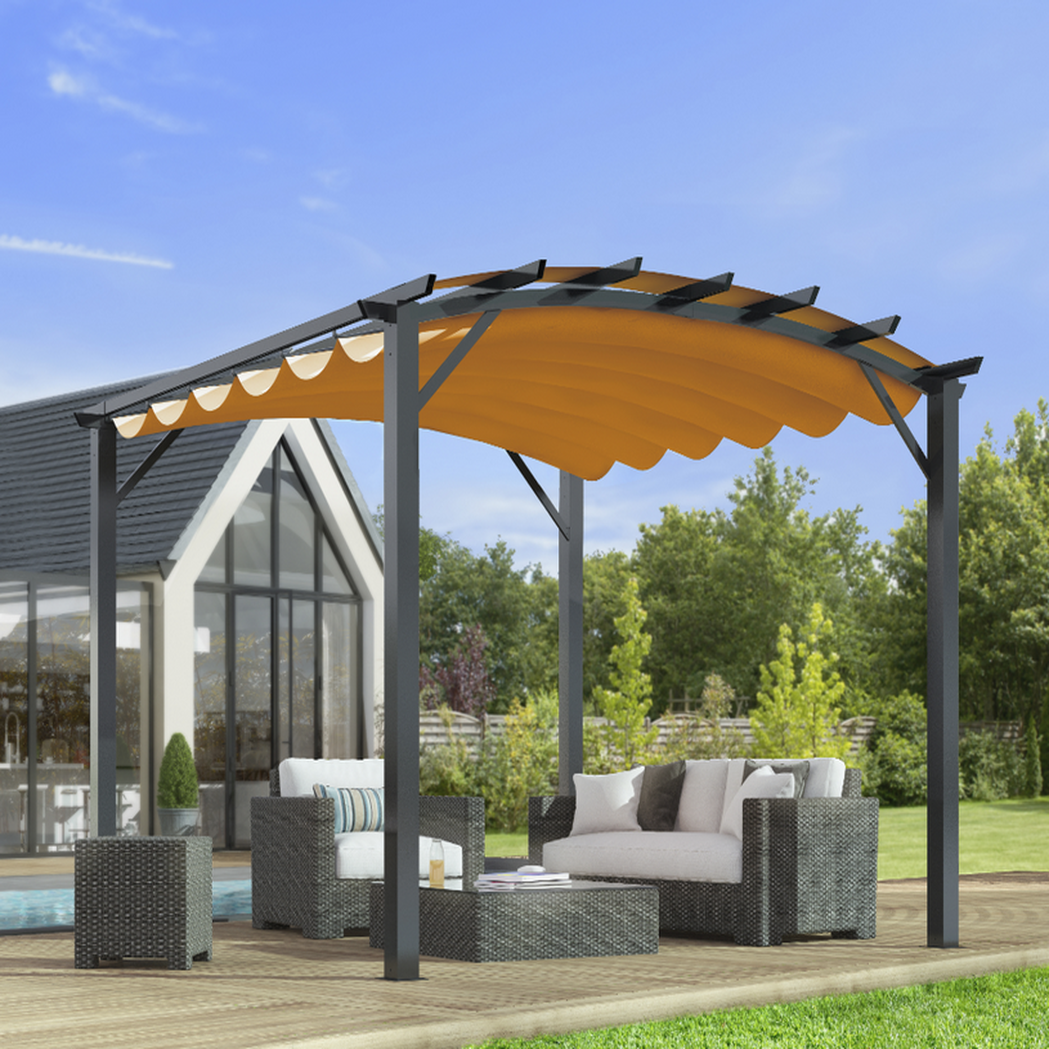 Voir la diapositive 2 : Hisense Pergola arche 11.22 m2 rouille - per 3433 gr