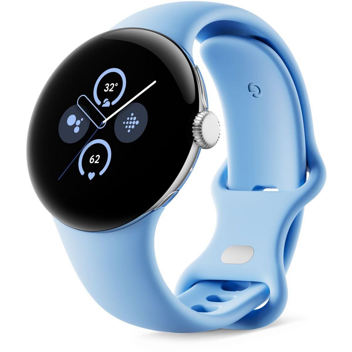 GOOGLE Montre connectée Pixel Watch 2 Argent Poli/ Bleu Azur 4G