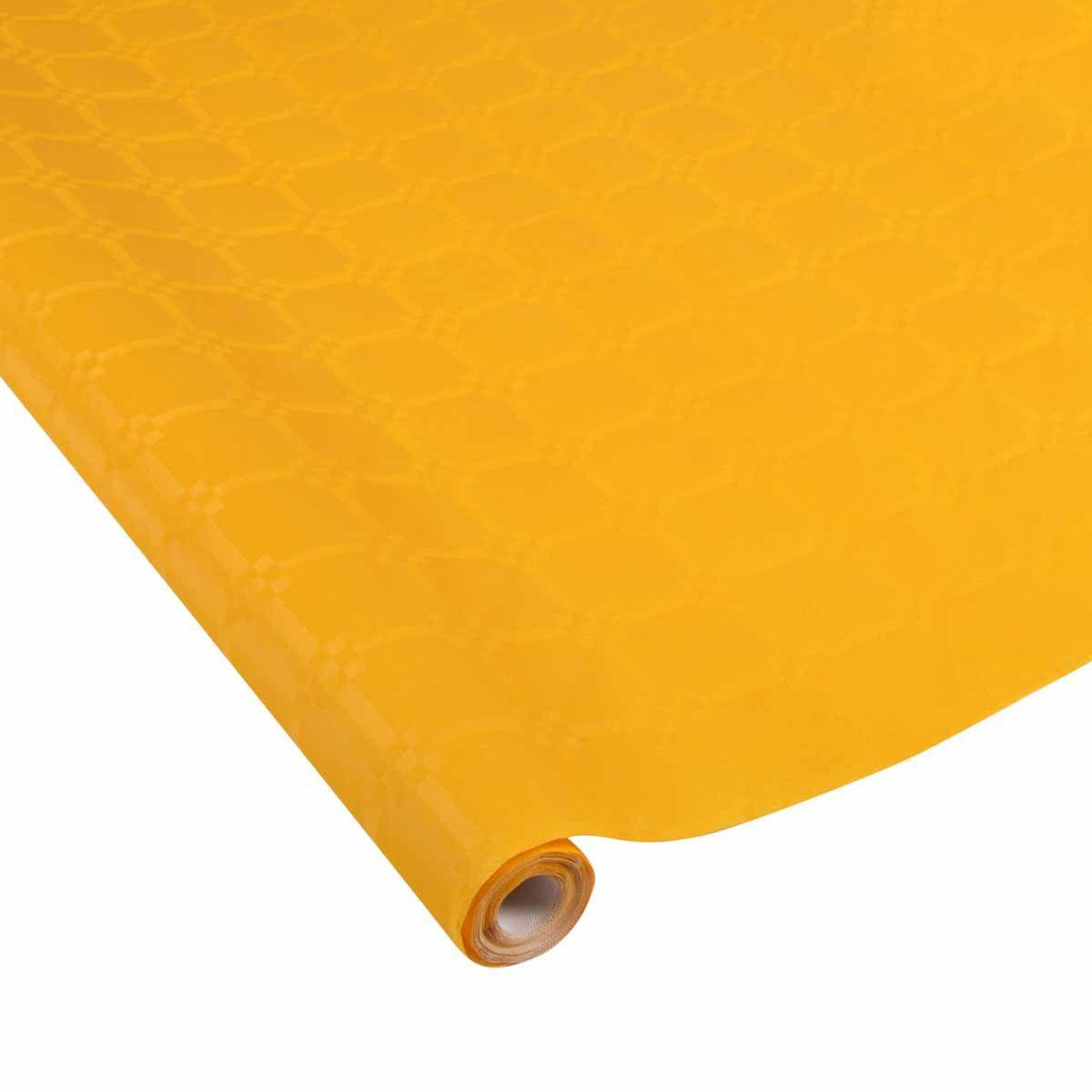 HOMEA Nappe papier  damassée  1,18x5m moutarde