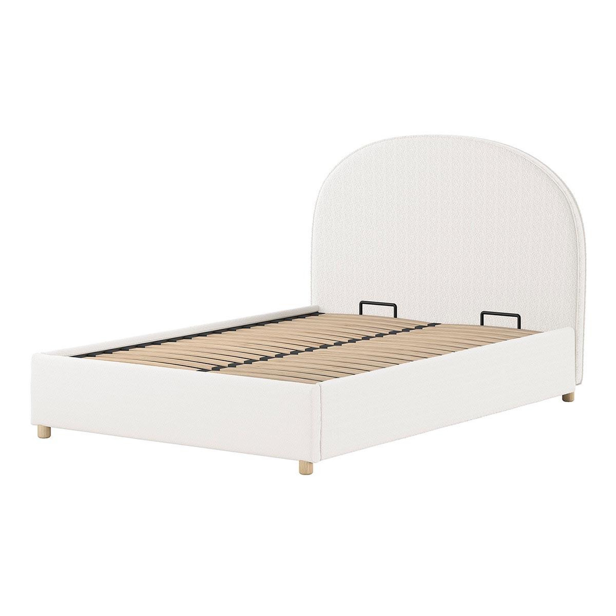 Paris Prix Lit coffre adulte  moon  140x200cm blanc