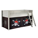 Paris Prix Lit Enfant Tente  Scott Caribian Pirates  90x200cm Blanc