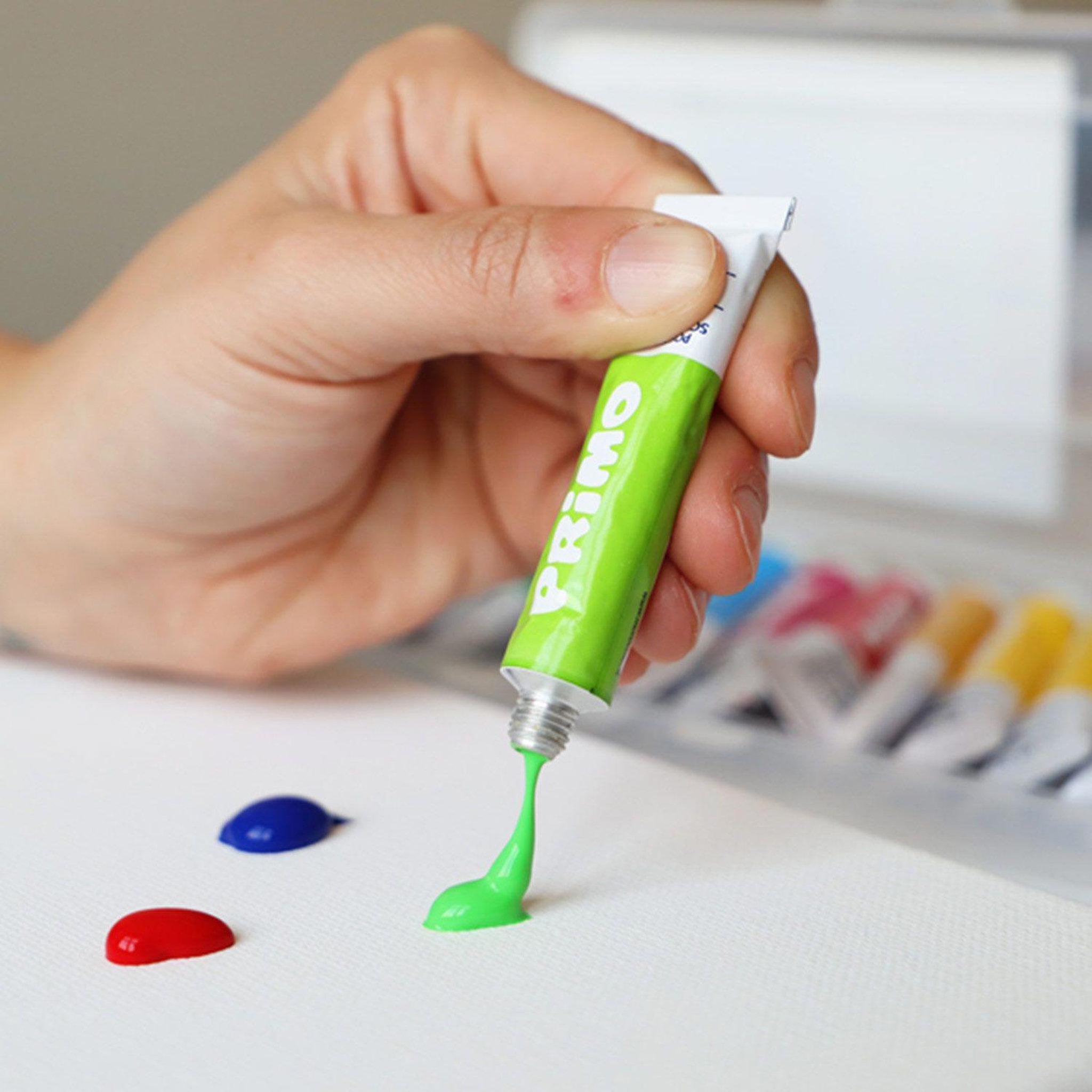 Voir la diapositive 2 : PRIMO 12 tubes de peinture gouache 7,5 ml