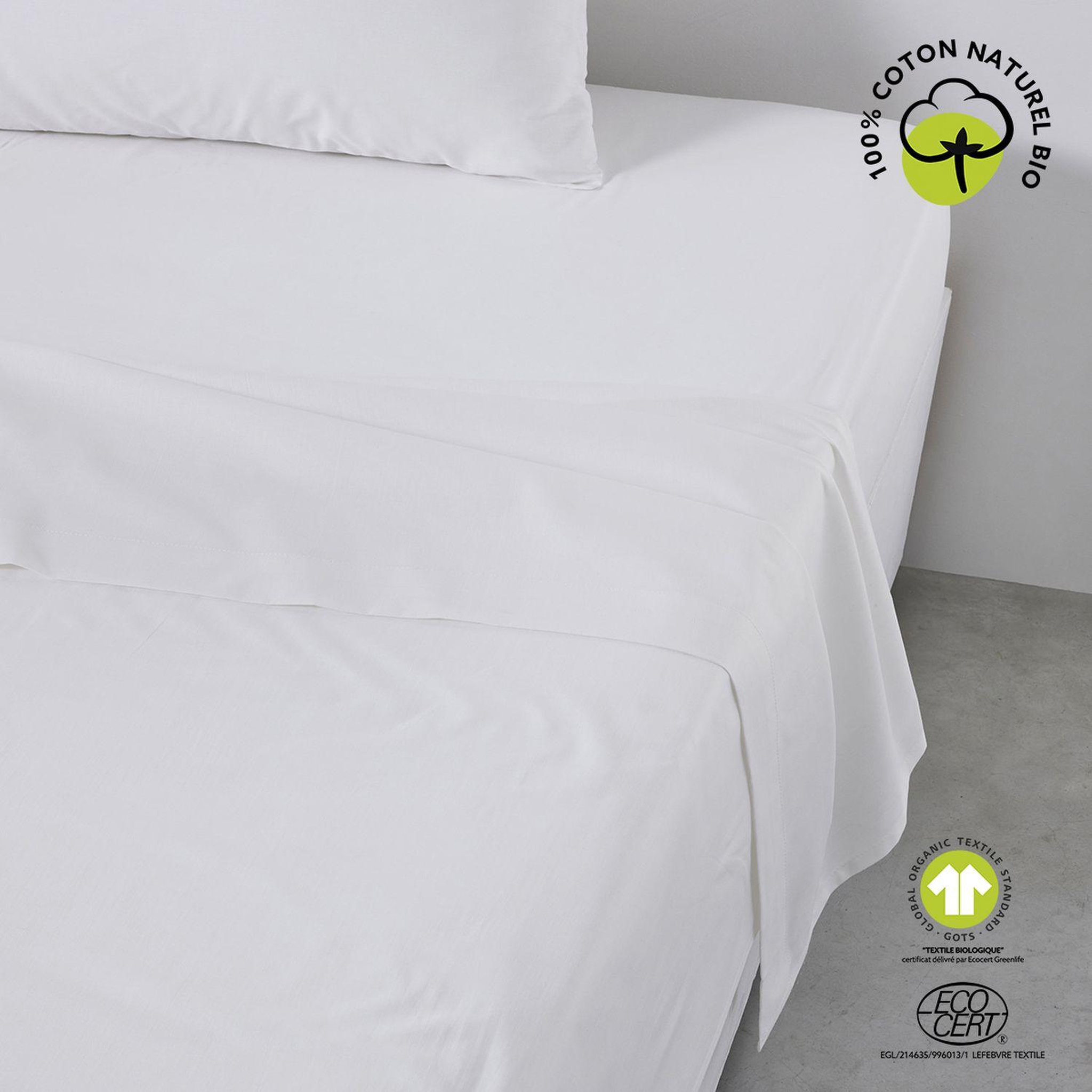 Voir la diapositive 2 : Today Drap plat - 100% coton BIO