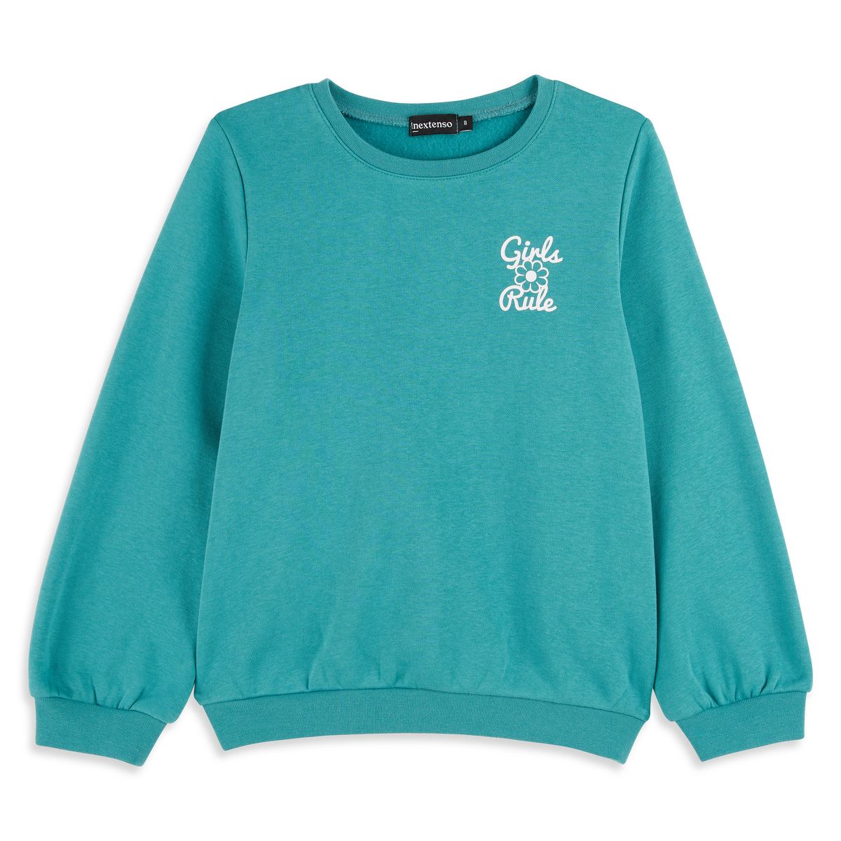 INEXTENSO Sweat en molleton vert fille 