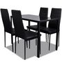 Voir la diapositive 2 : VIDAXL Ensemble de table pour salle a manger cinq pieces noir