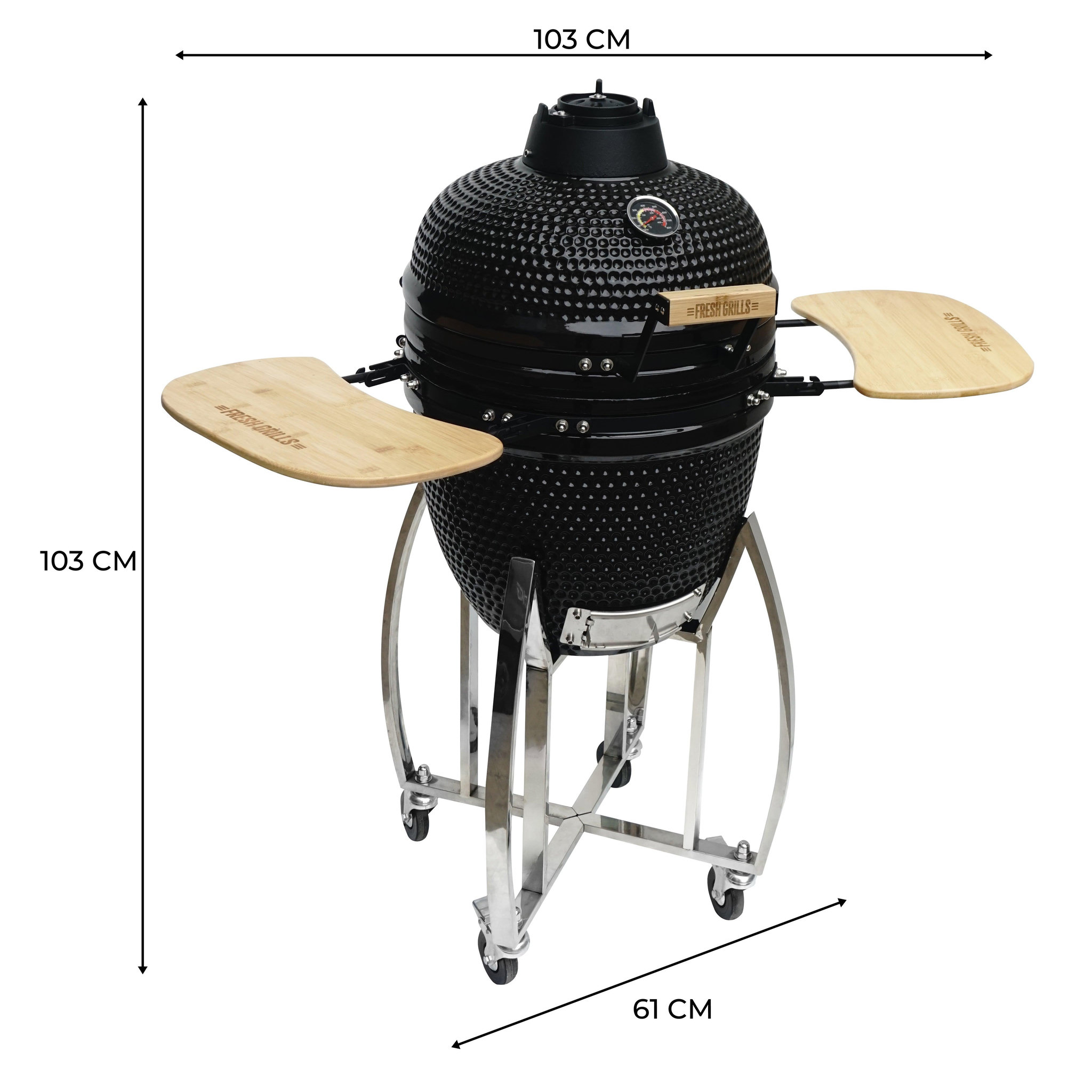 Voir la diapositive 5 : MONSTERSHOP Barbecue Japonais Kamado - 13", 16", 18"