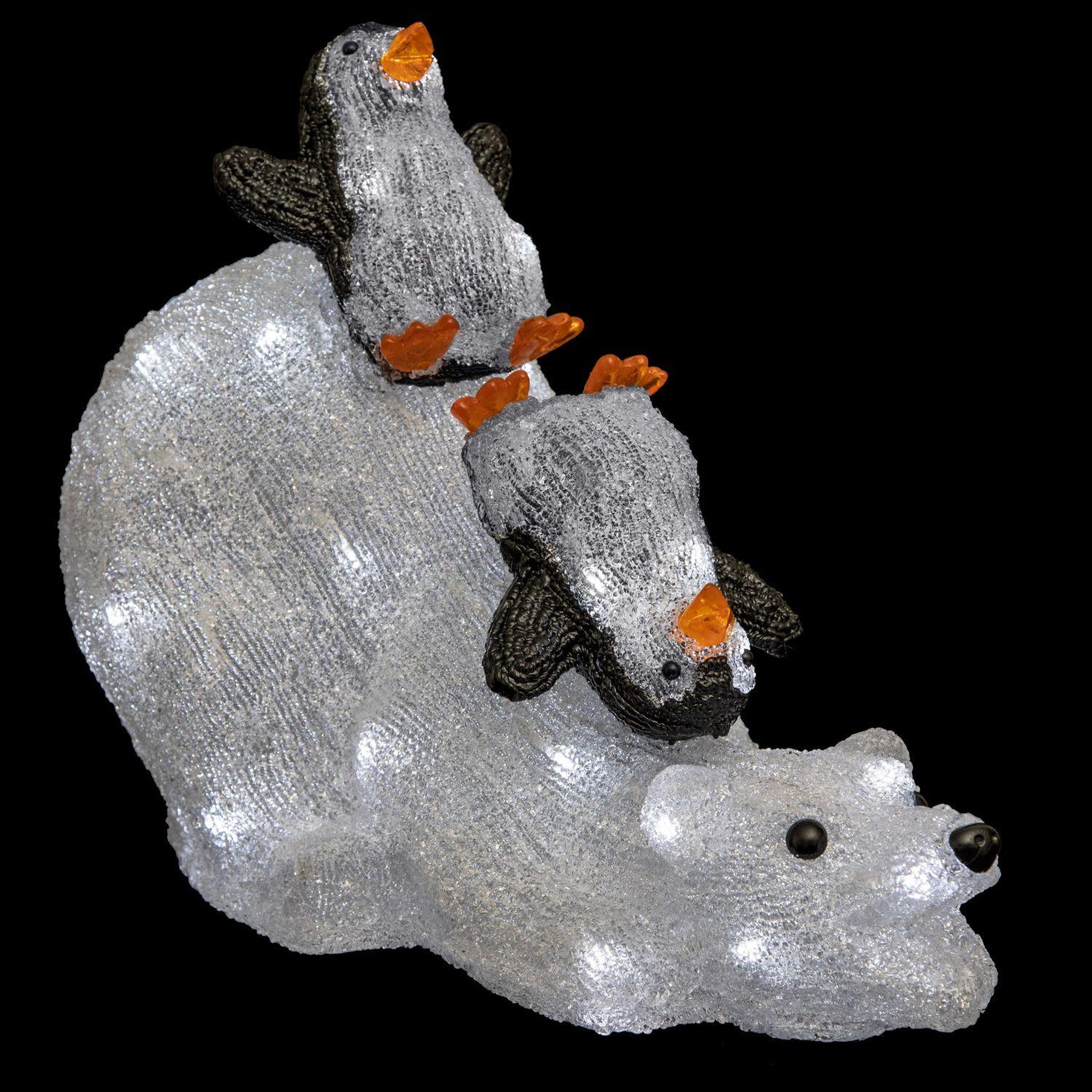 FEERIC LIGHT & CHRISTMAS Décoration extérieure lumineuse de Noël Ours - L. 54 x H. 35 cm - Blanc