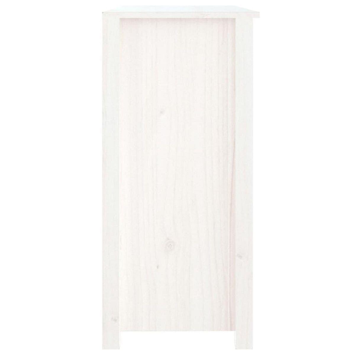 VIDAXL Buffet Blanc 100x35x74 cm Bois massif de pin
