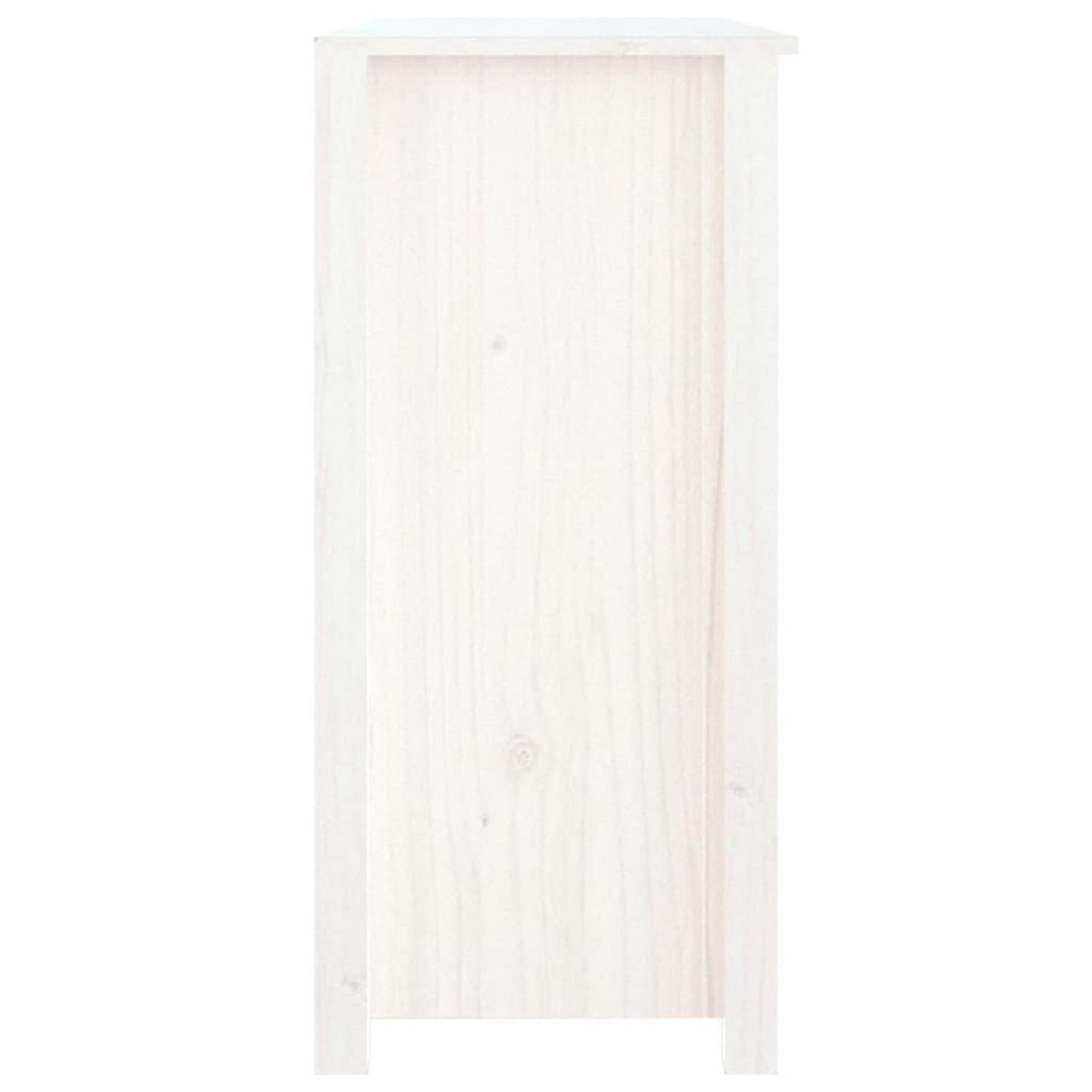 VIDAXL Buffet Blanc 100x35x74 cm Bois massif de pin