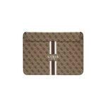 GUESS Housse ordinateur Guess 4G Printed Stripes marron cuir 16 pouces