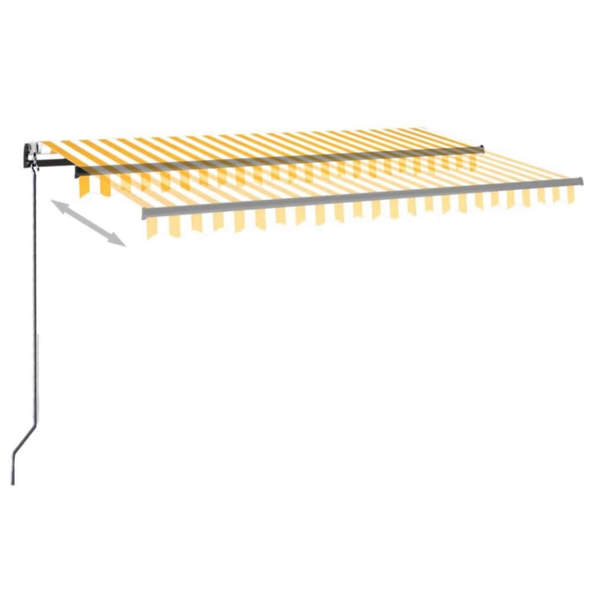 VIDAXL Auvent retractable automatique 450x300 cm Jaune et blanc