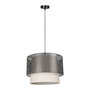 Voir la diapositive 2 : OSTARIA Suspension cylindrique métal lin Arsène noire beige