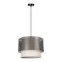 Voir la diapositive 2 : OSTARIA Suspension cylindrique métal lin Arsène noire beige