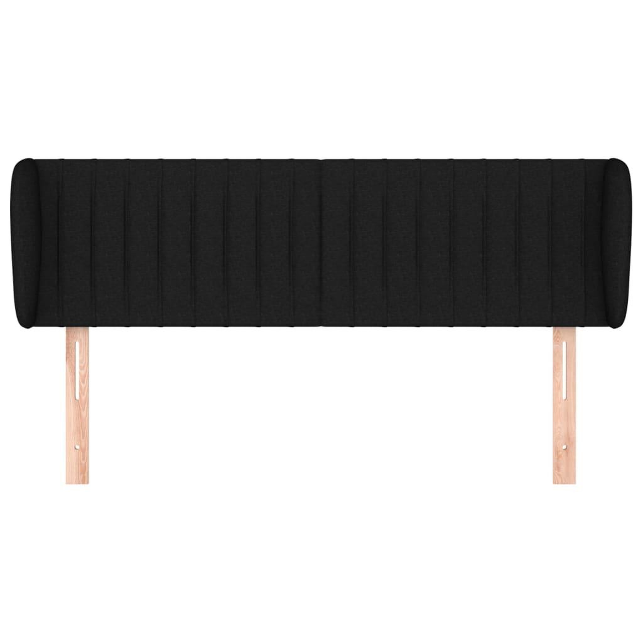 Voir la diapositive 3 : VIDAXL Tete de lit avec oreilles Noir 147x23x78/88 cm Tissu