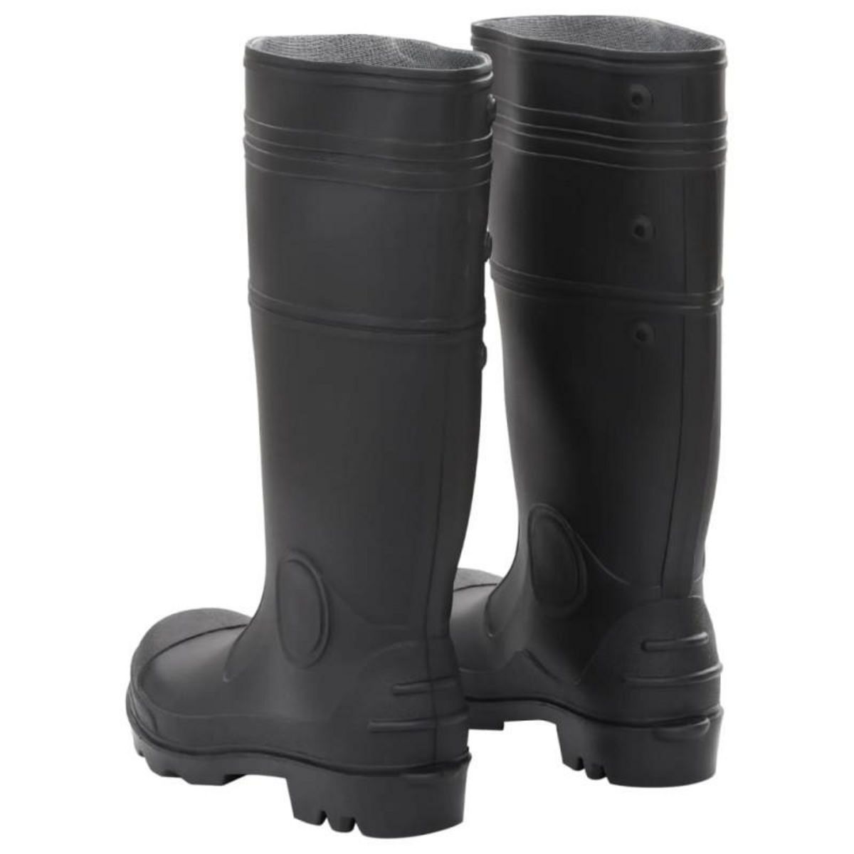 VIDAXL Bottes de pluie noir taille 38 PVC