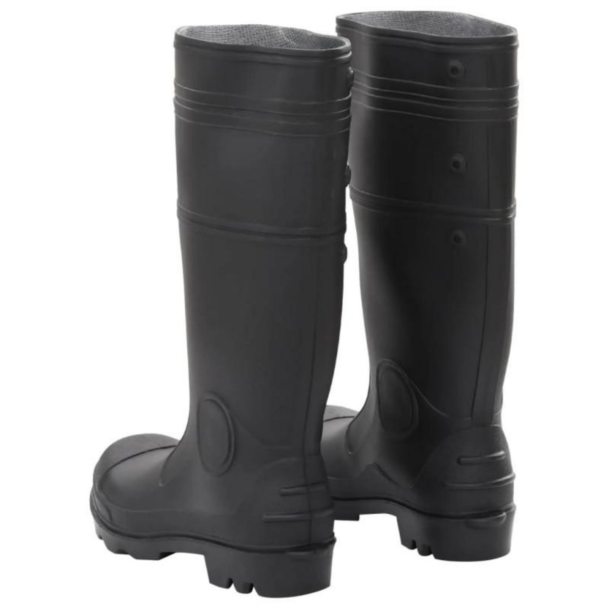 VIDAXL Bottes de pluie noir taille 38 PVC