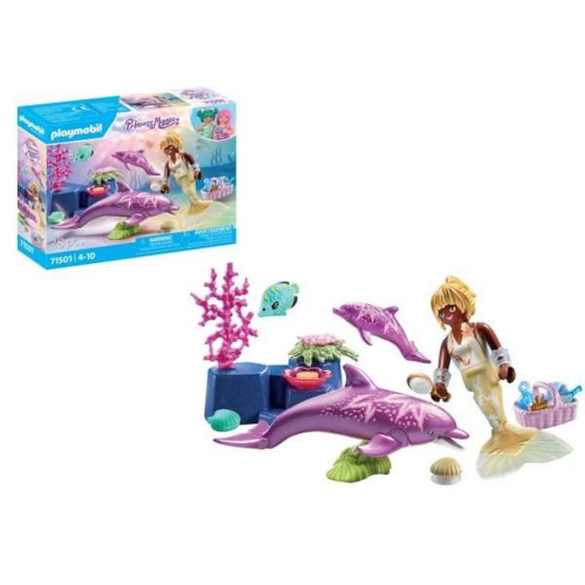 Voir la diapositive 4 : PLAYMOBIL PLAYMOBIL 71501 Sirene avec dauphins