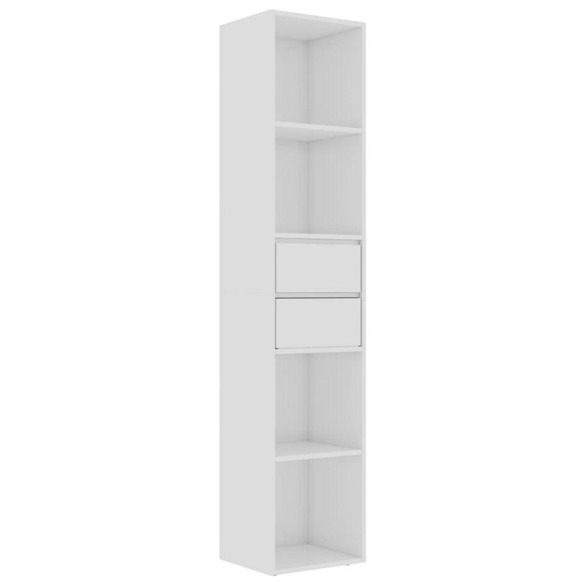 VIDAXL Bibliotheque Blanc brillant 36x30x171 cm Bois d'ingenierie