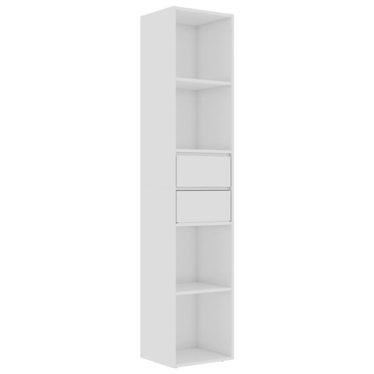 VIDAXL Bibliotheque Blanc brillant 36x30x171 cm Bois d'ingenierie
