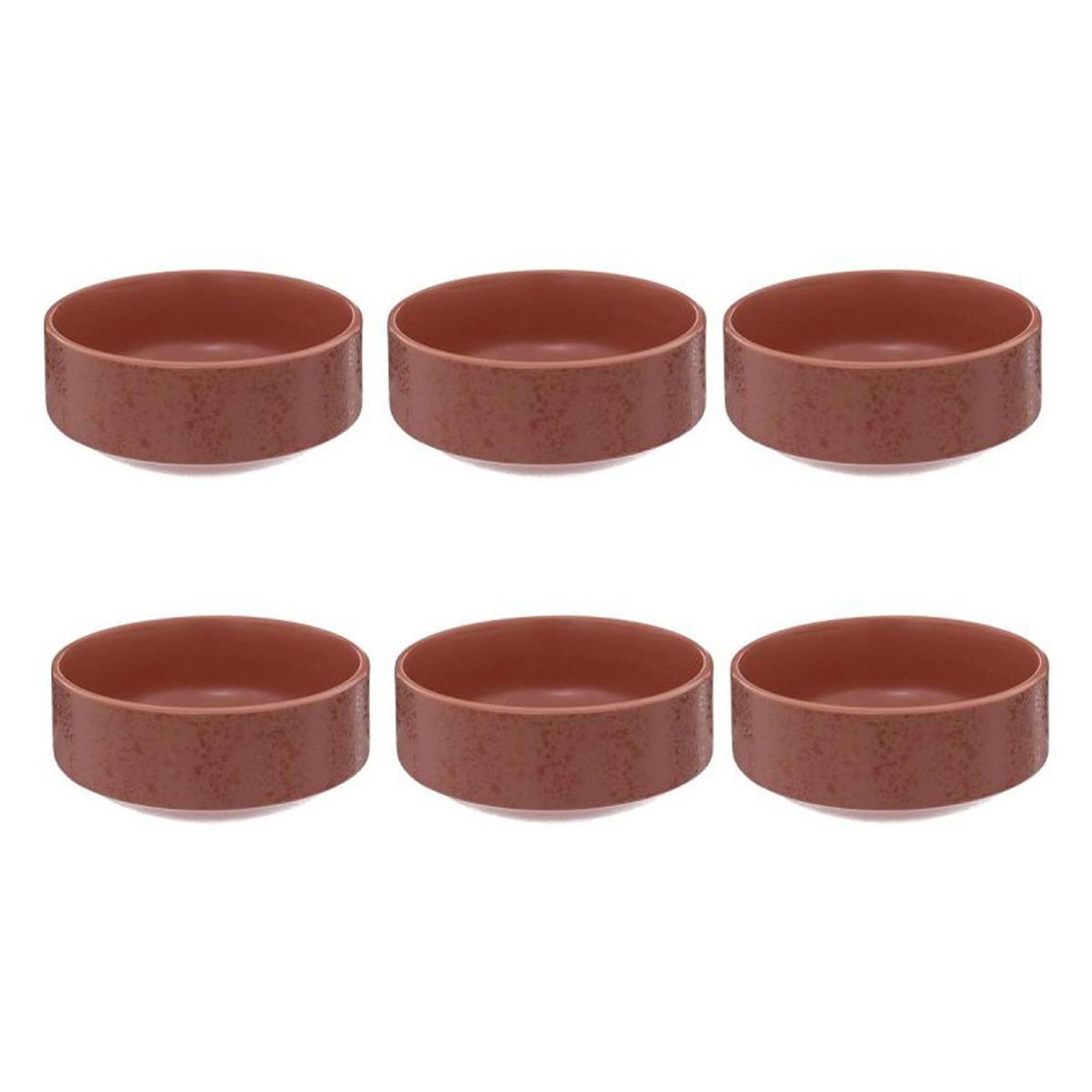 Voir la diapositive 1 : SECRET DE GOURMET Lot de 6 Bols en Grès  Loft  14cm Terracotta