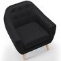 Voir la diapositive 3 : Paris Prix Fauteuil Scandinave Tissu  Lopy  78cm Noir