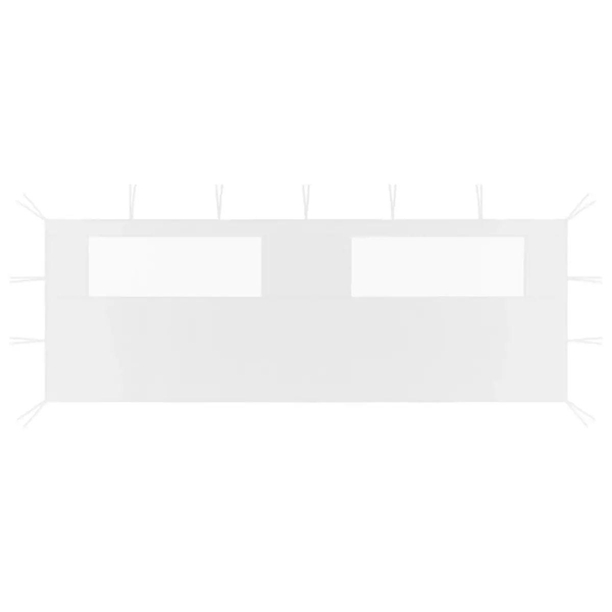 VIDAXL Paroi laterale de belvedere avec fenetres 6x2 m Blanc
