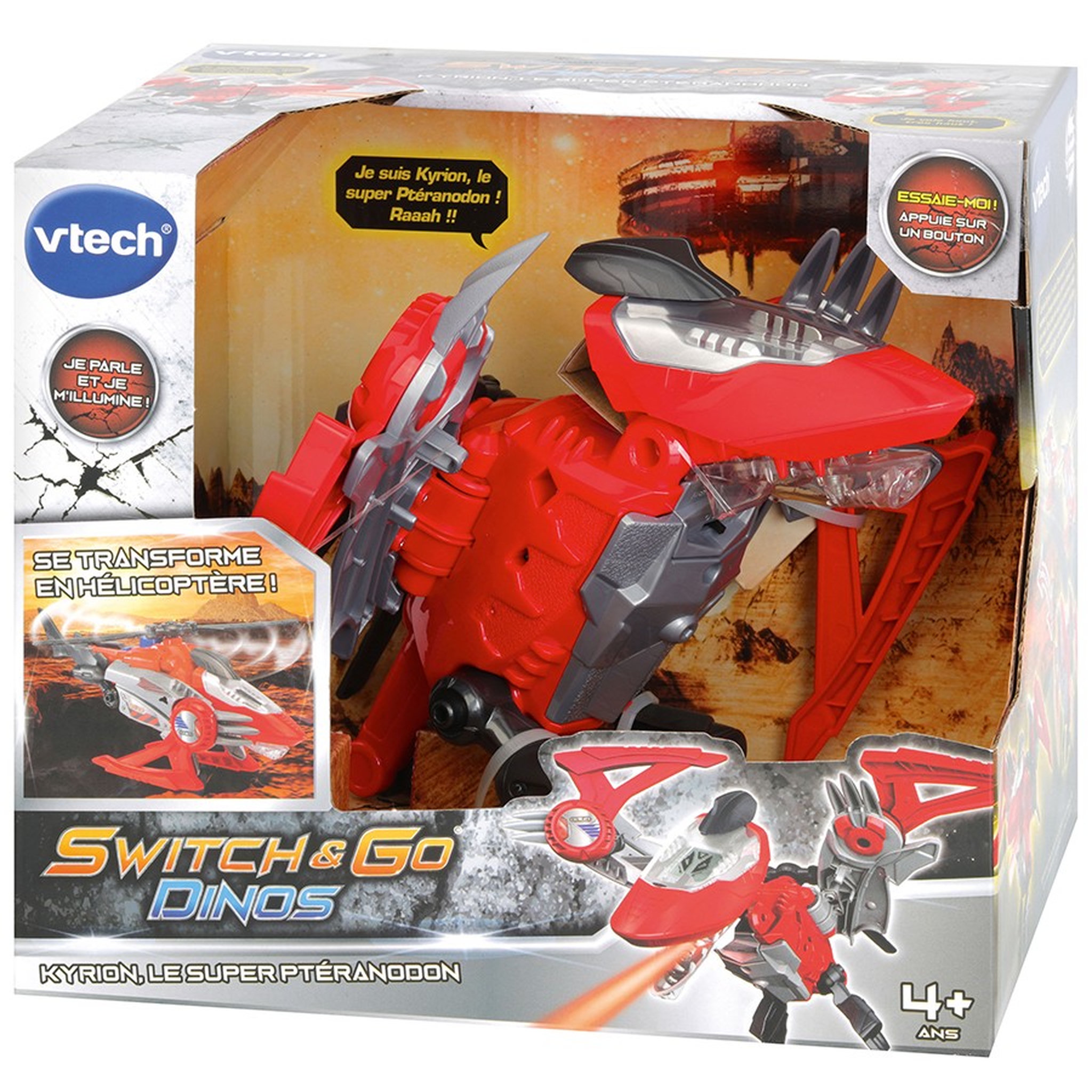 Voir la diapositive 3 : VTECH Kyrion Super Pteranodon - Switch & Go Dinos