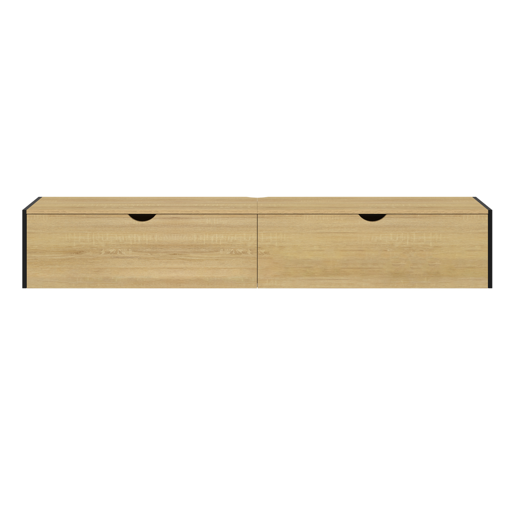 Voir la diapositive 3 : ID MARKET Meuble tv 180 cm suspendu detroit 2 portes design industriel