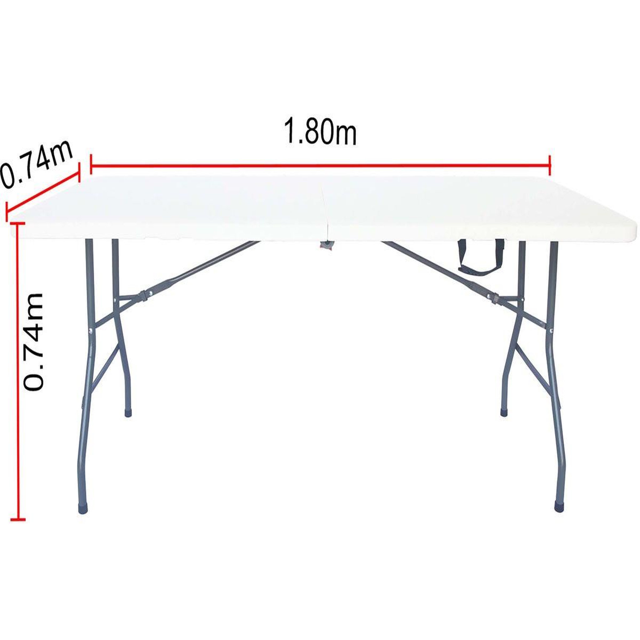 Voir la diapositive 2 : Habitat et Jardin Table de jardin pliante en métal  foldy  - 181 x 74 x 74 cm - blanc