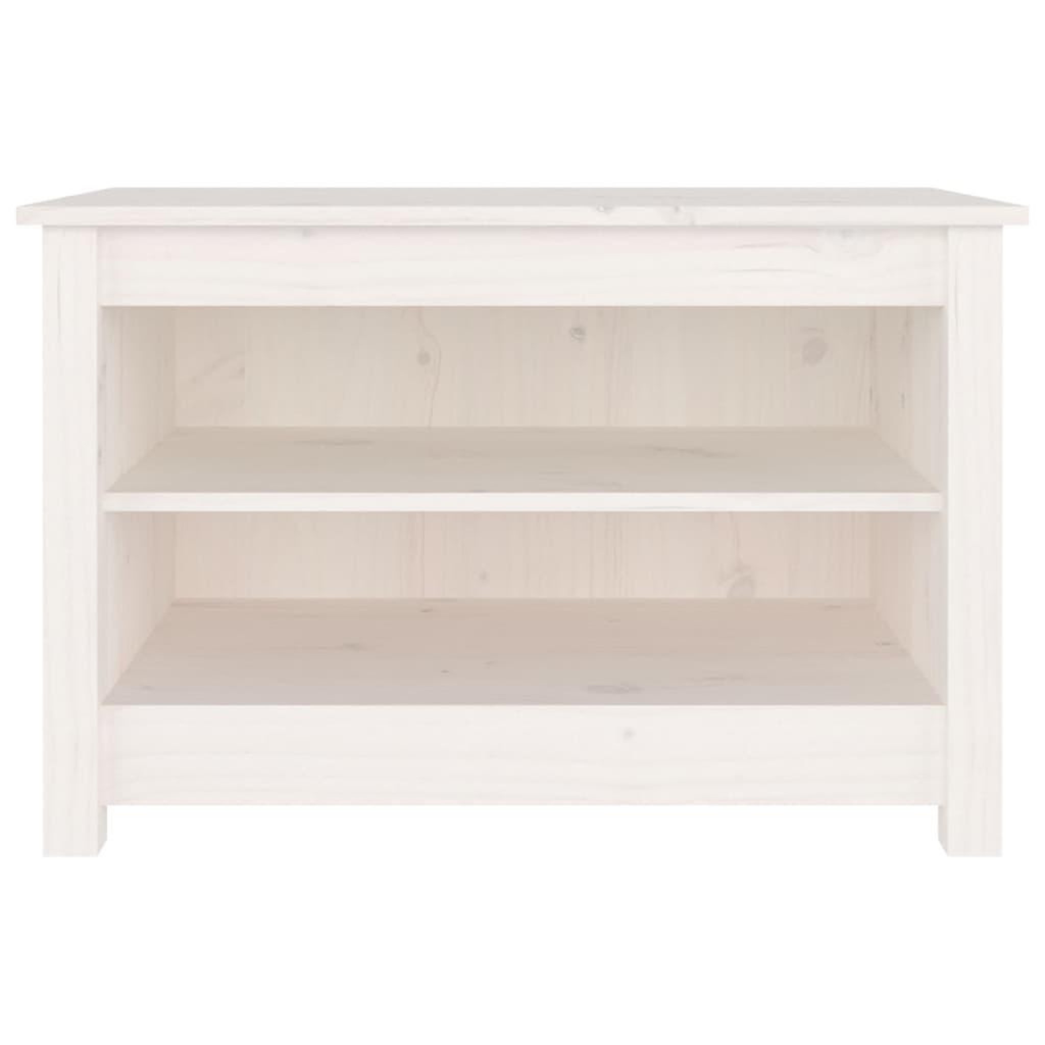 Voir la diapositive 3 : VIDAXL Banc a chaussures Blanc 70x38x45,5 cm Bois de pin massif