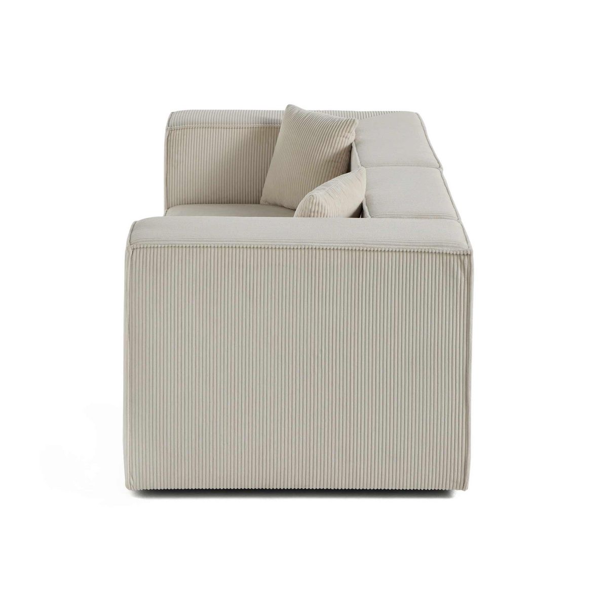 LISA DESIGN Arty - canapé modulable 2 places - en velours côtelé